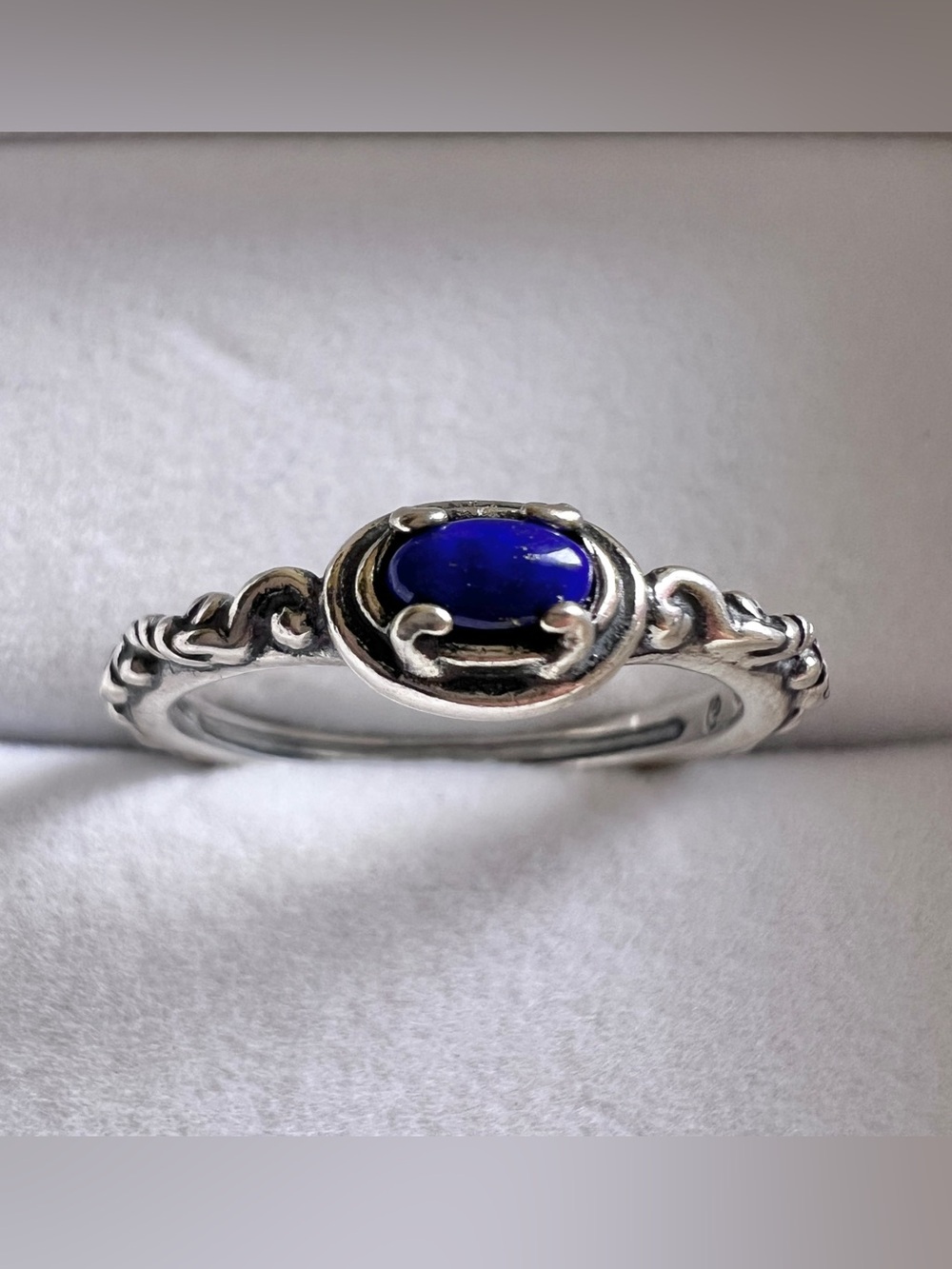 Carolyn Pollack Southwestern Sterling Silver Lapis Gemstone Ring size 9.25 - Picture 2 of 7
